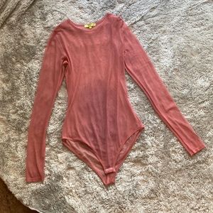 Pink Mesh Bodysuit